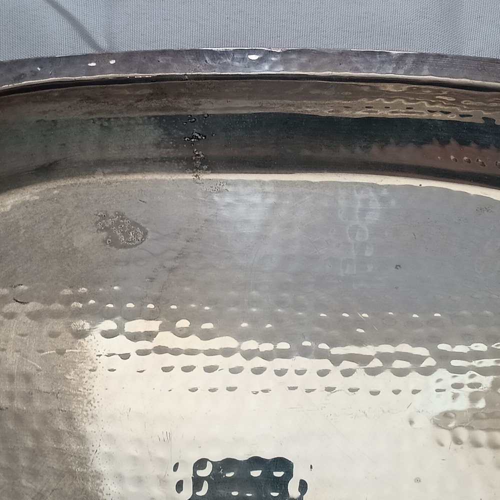Christian Dior Silverplated Tray Rectangular Shaped Hand Hammered Rare Vintage