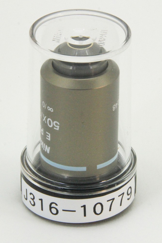 10779 NIKON EPI DRY MICROSCOPE OBJECTIVE E PLAN 50X / 0.75 WD 0.48