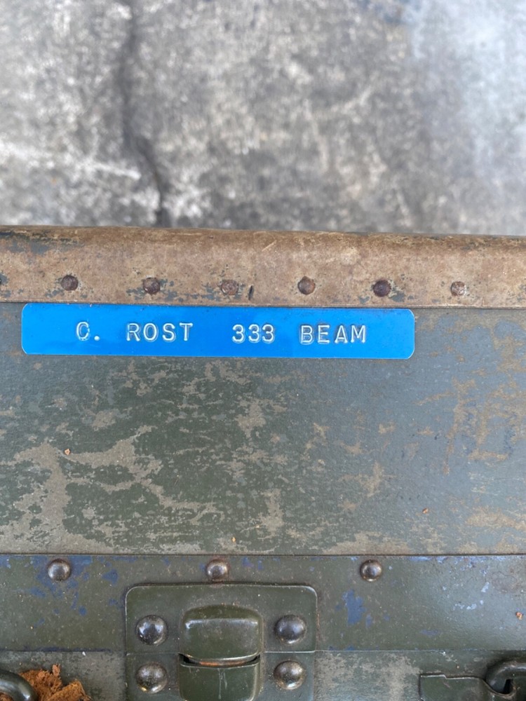 WW2 Avaiators Military Suitcase Markings Named