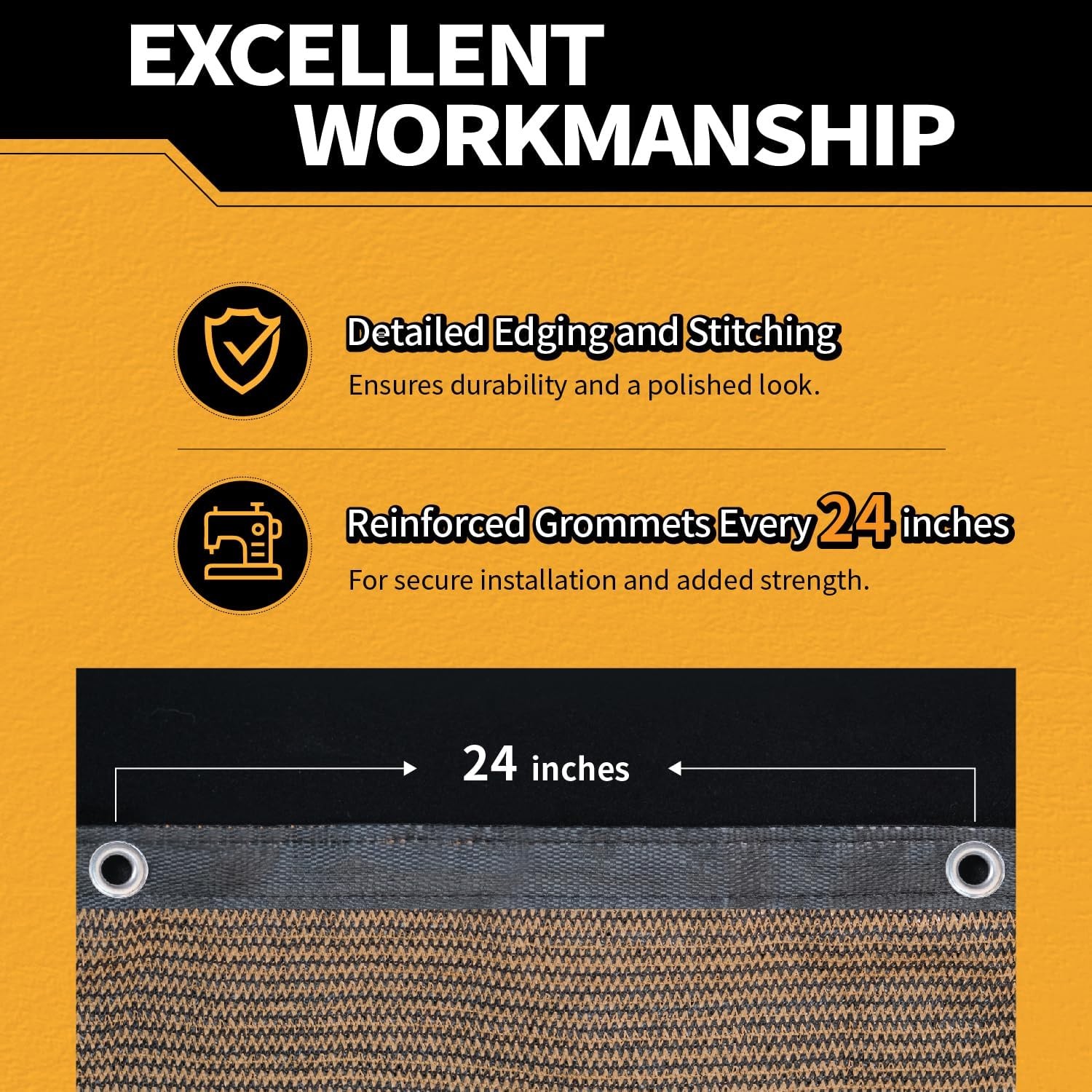 5x50Ft Garden Privacy Fence Screen, 180GSM Heavy Duty 90% Blockage Windbreak ...