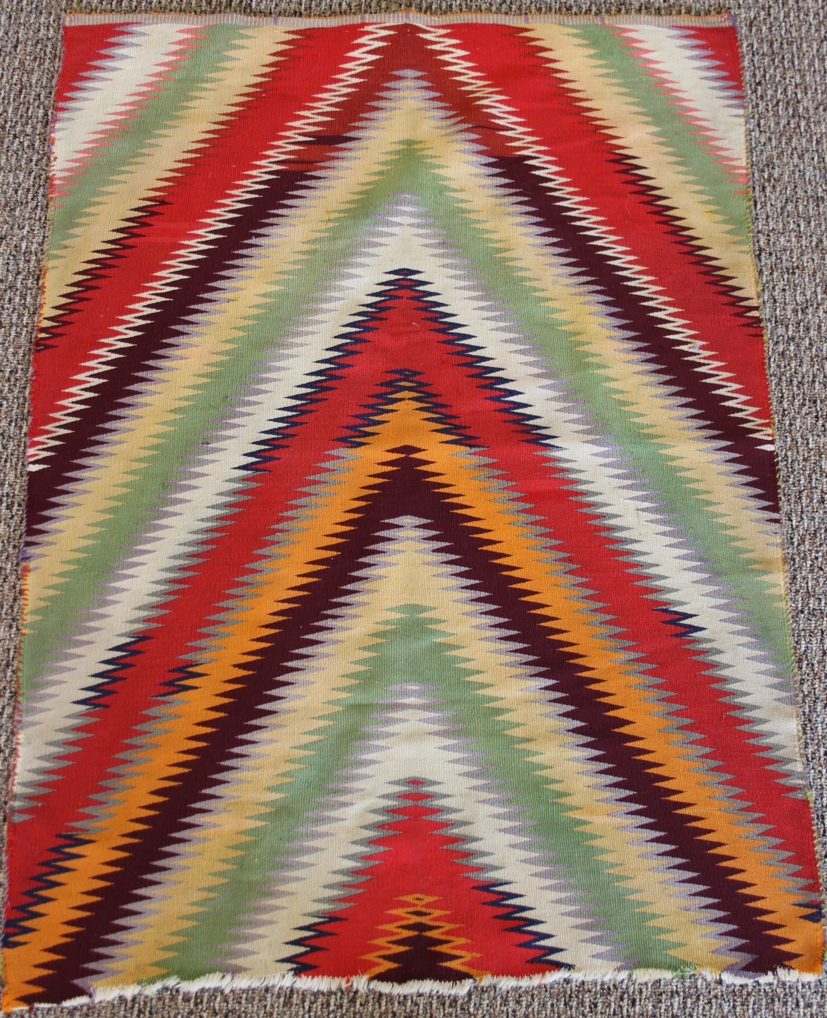 Vintage Navajo "Germantown" Eye-dazzler Weaving Remnant