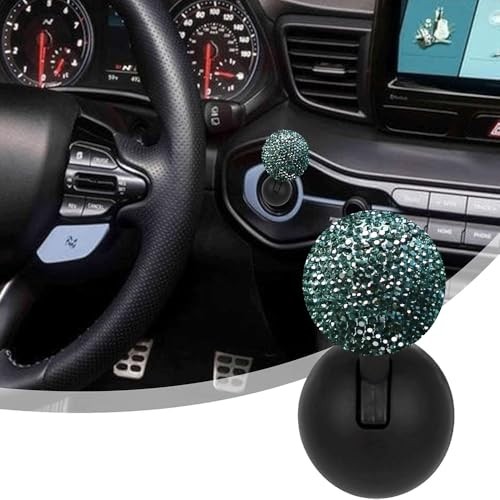 Bling Car Push Start Button Cover Diamond Joystick Car Starter Button green