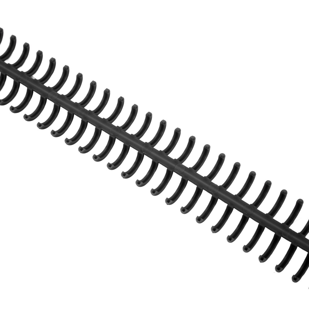 10PCS 34 Hole Binding Spine Split Loose Leaf Rings Binding Loop 12mm(Black )