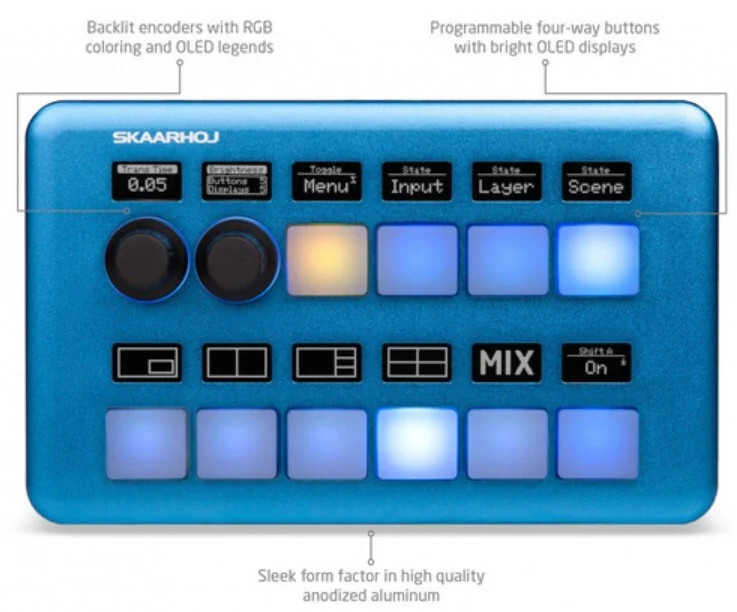 Skaarhoj QUICK-PAD-V1 Universal PTZ Camera Controller Blue