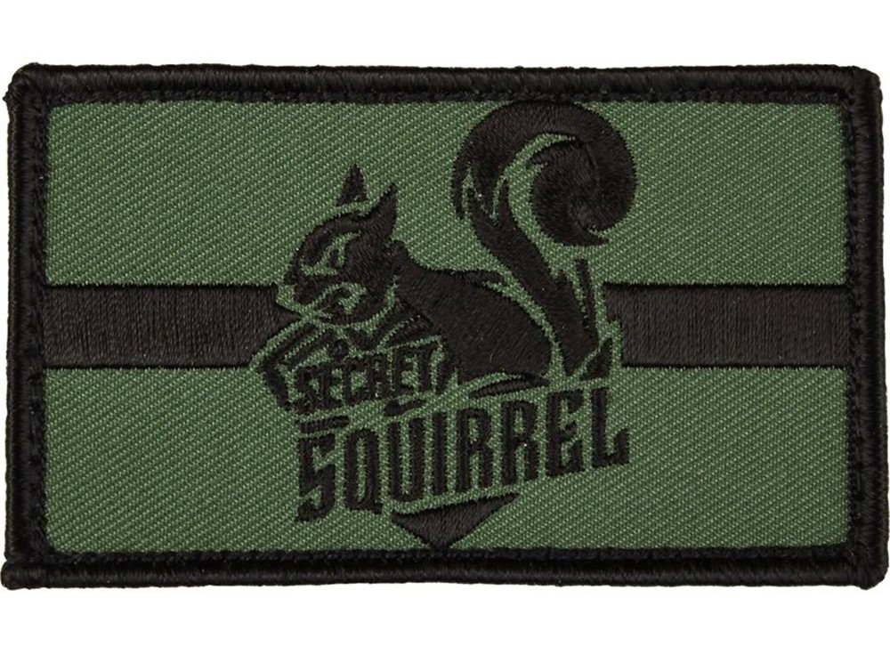 Secret Squirrel 2" x 3.5" Hook & Loop 2 Piece OD Green Patch