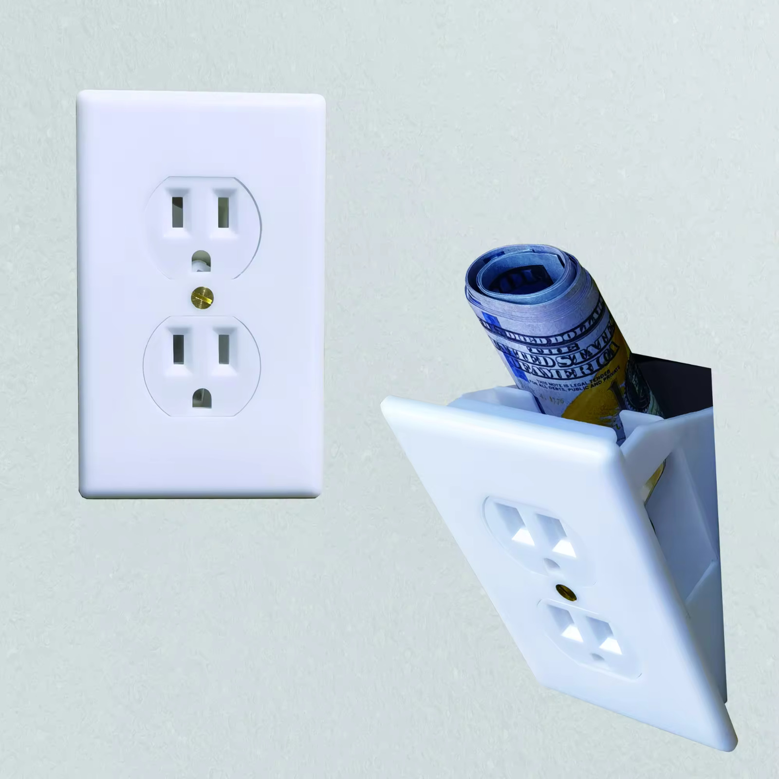 Wall outlet Electrical Socket Hidden Wall Safe to Hide Valuables DS-WALL