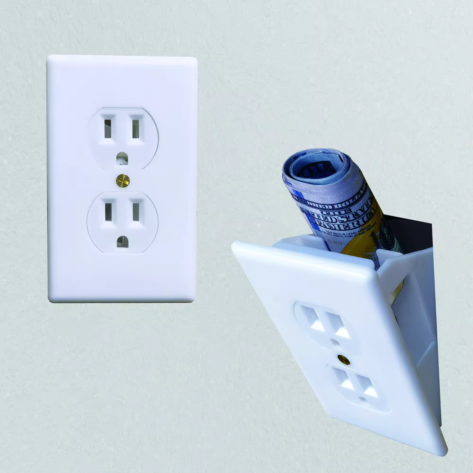 Wall outlet Electrical Socket Hidden Wall Safe to Hide Valuables DS-WALL