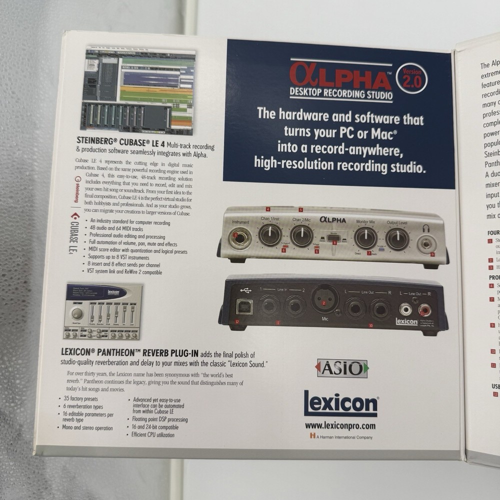 Lexicon Alpha Desktop Recording Studio, New