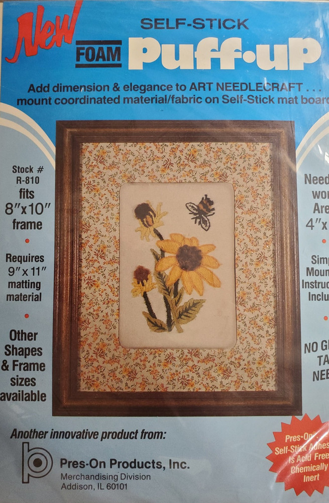 Press-On Foam Puff-Up Lot-oval or rectangular for 8"x10" frames, pre-owned