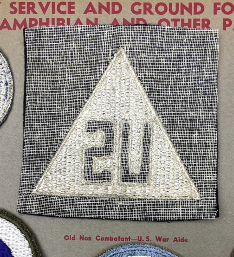 Kay Adams Collection WW 2 Non Combatant Patch Inv# KA317