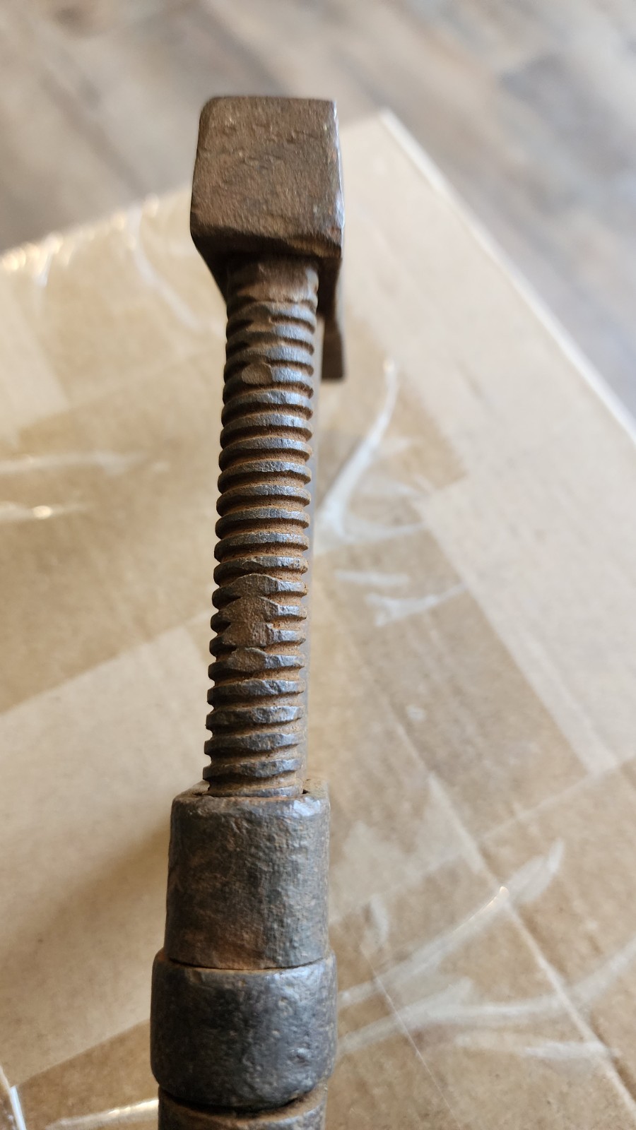 Antique Late 1800s Early 1900s Wrought Iron Twisted Handle Monkey Wrench. Rare