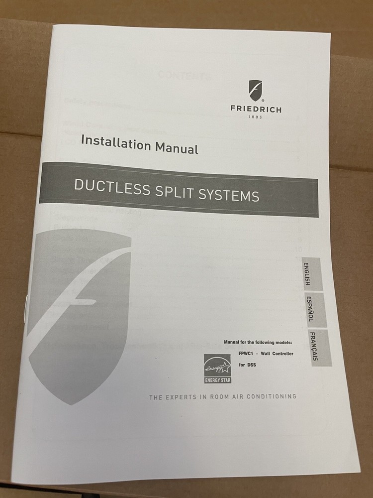 Friedrich FPWC1 Ductless Split Systems Wall Wired Remote Controller