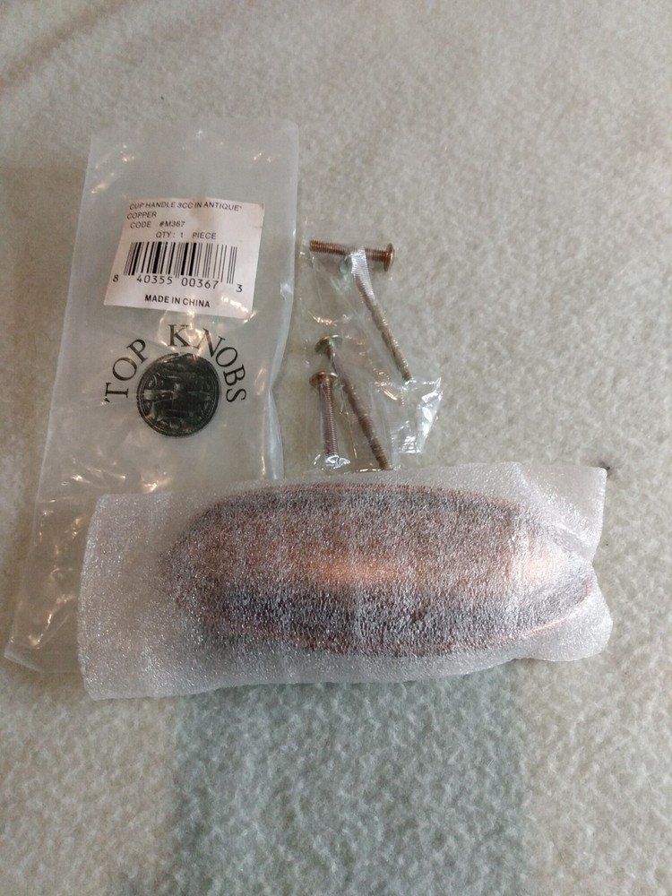 NEW Top Knobs M367 Antique Copper Somerset 3" CC Cup Cabinet Pull ~ 11 available
