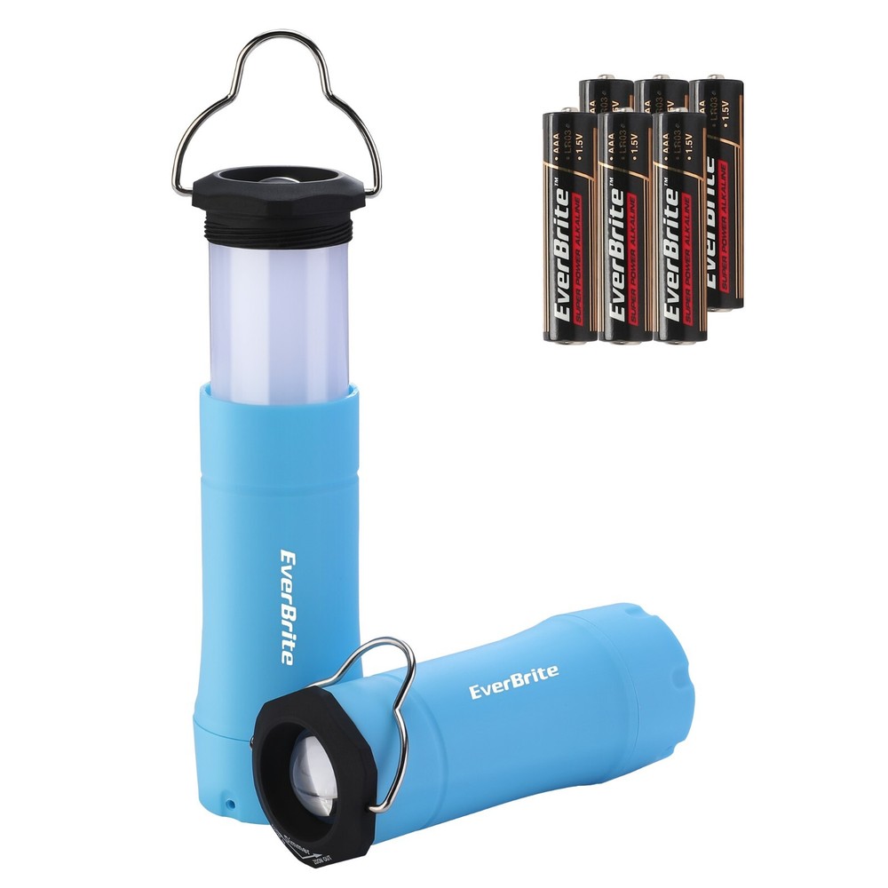 EverBrite 2PC Mini Torch 2-in-1 Portable LED Lantern Flashlight 3 Lighting Modes