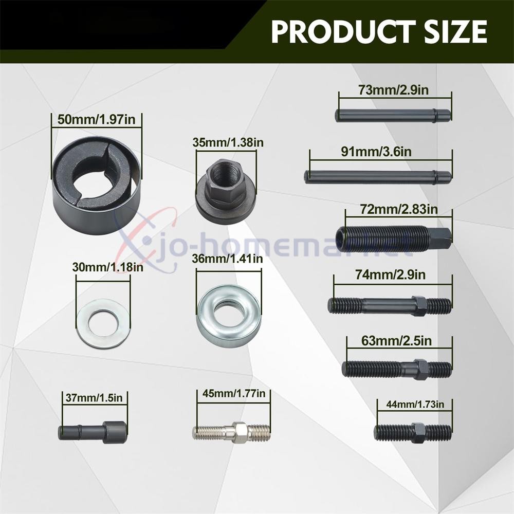 13PCS Power Steering Pump Pulley Puller Remover & Alternator Installer Tool Kit