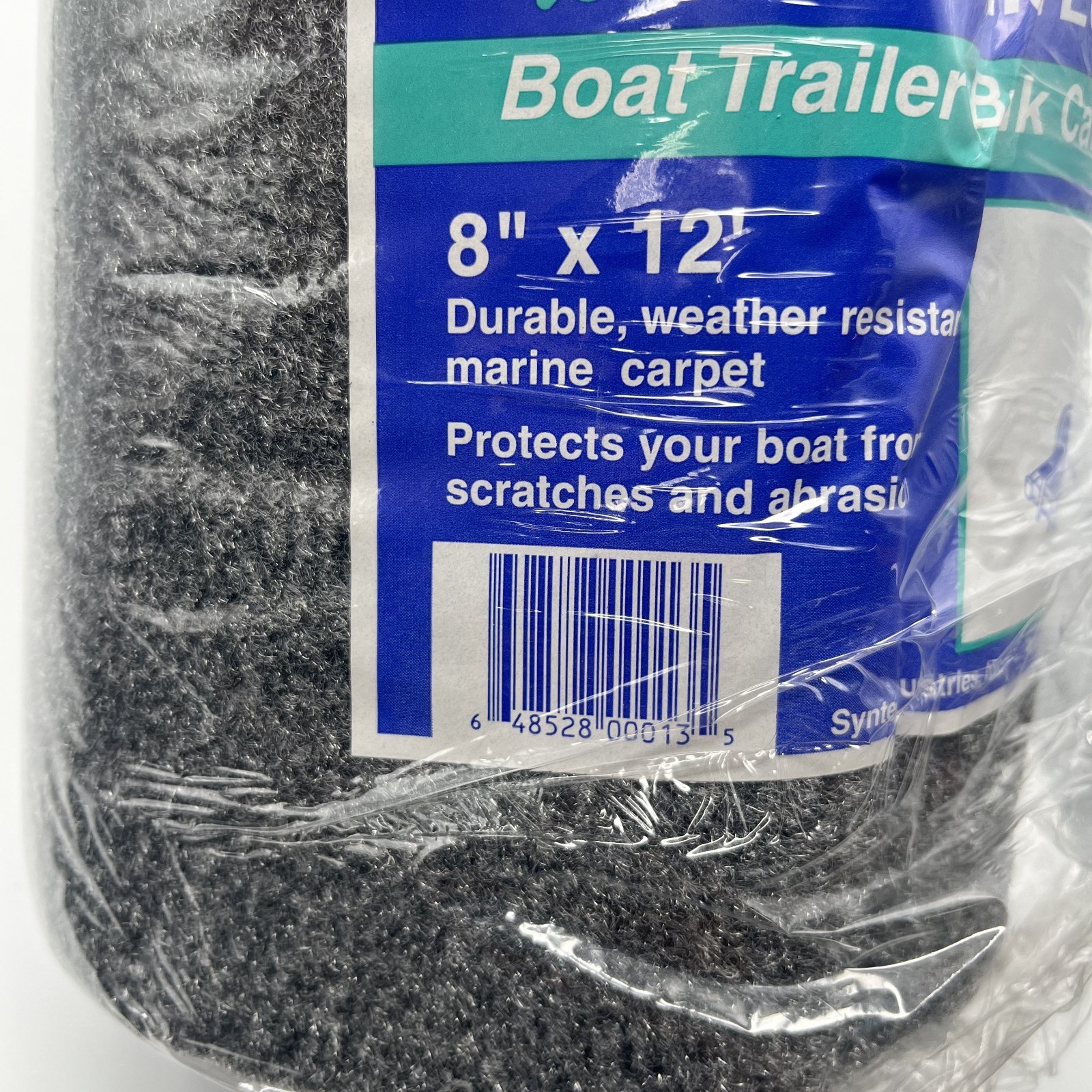 Syntec 8" x 12' Charcoal Trailer Bunk Carpeting for Boat Trailers - 16oz