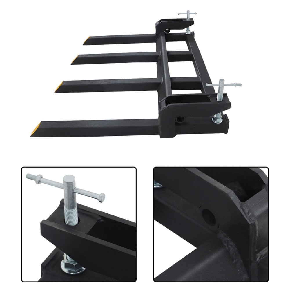 2500LBS Clamp-On Debris Fork, Quick Attach for Tractor Skid Steer