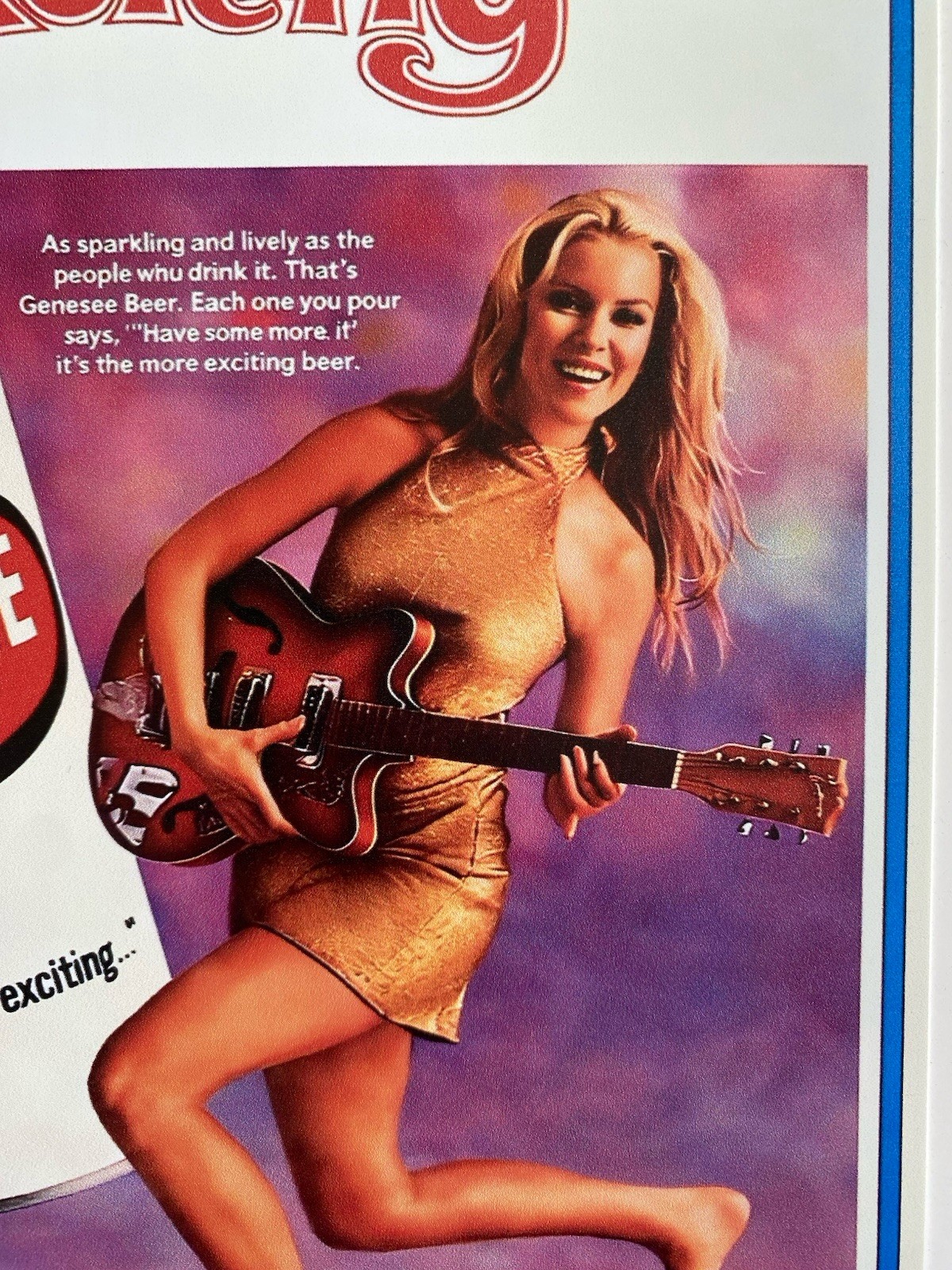 Genesee Beer Sign - The More Exciting Beer - Retro 1970’s - New York