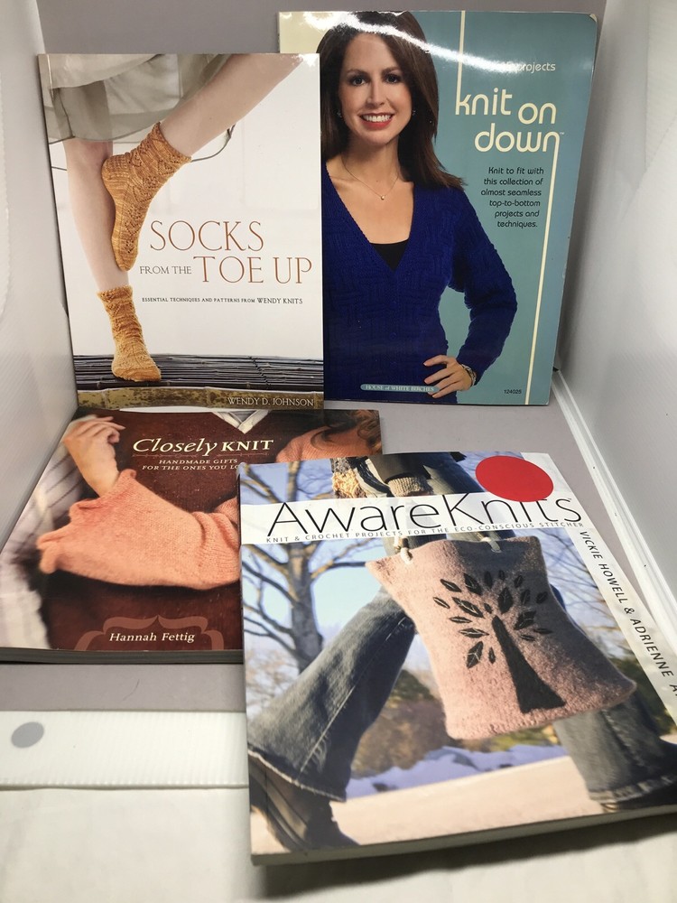 Lot 4 Knitting Books How To Instruction Guide Patterns