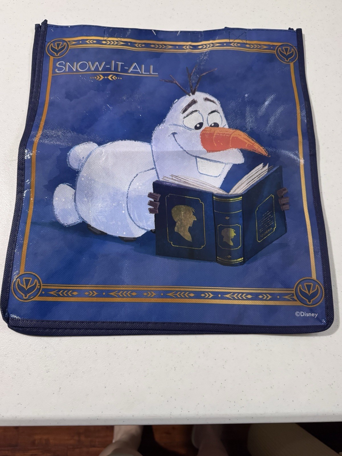 Disney Frozen Olaf "Snow-It-All"  tote bag made of  polypropylene 13X15X6 inches