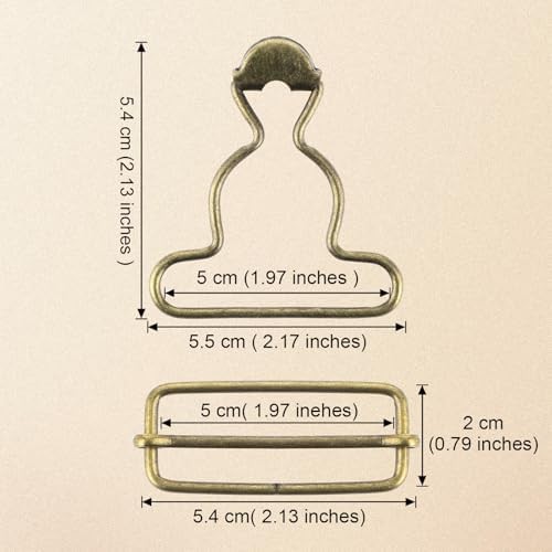 Ten pairs overall buckle clasp replacements.