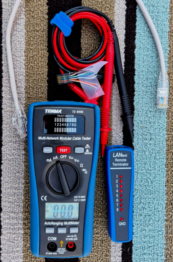Rj45 Curcuit & Multimeter Tester