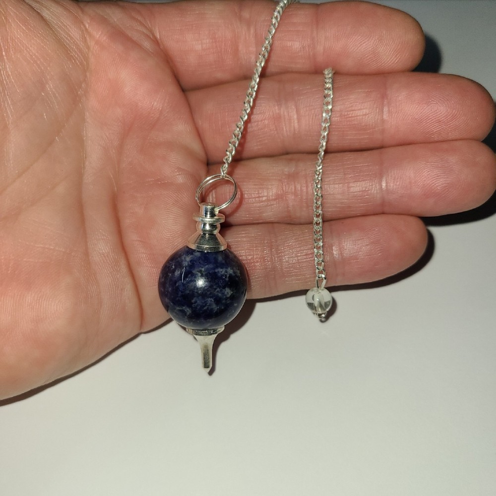 Sodalite Sephoroton Ball Sphere Crystal Dowsing Pendulum Divination Tool