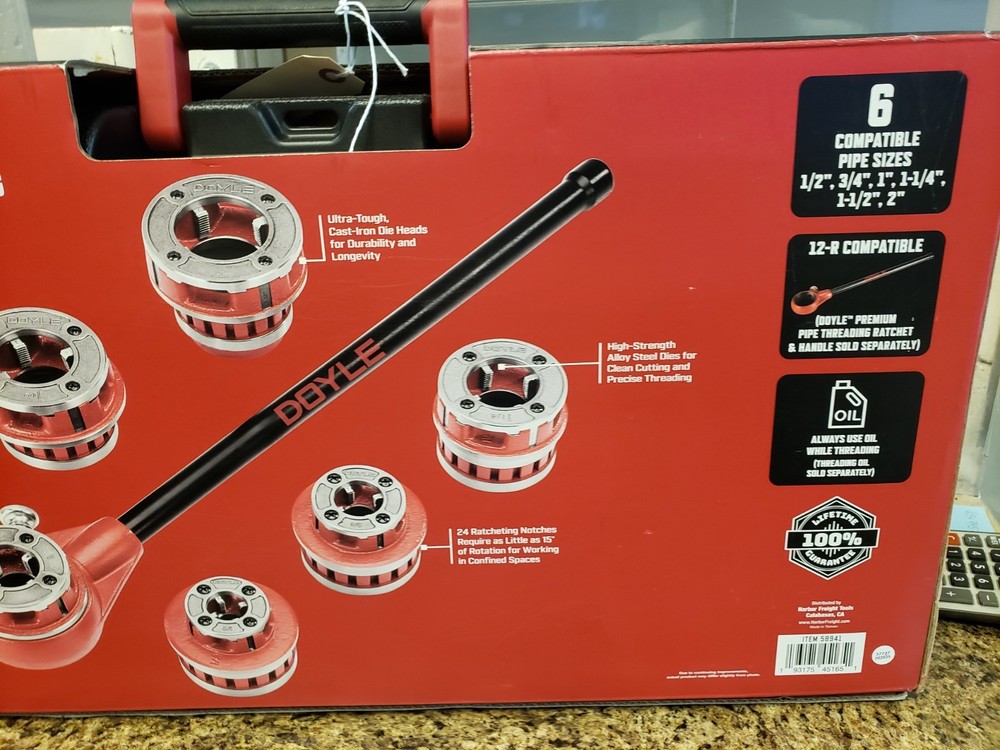 DOYLE Premium Pipe Threading Die Head Kit, 6-Piece, 58941