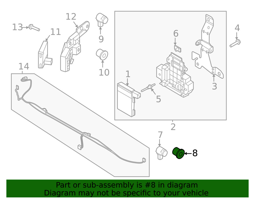 Genuine Ford Park Sensor Retainer ML3Z15A862ACPTM