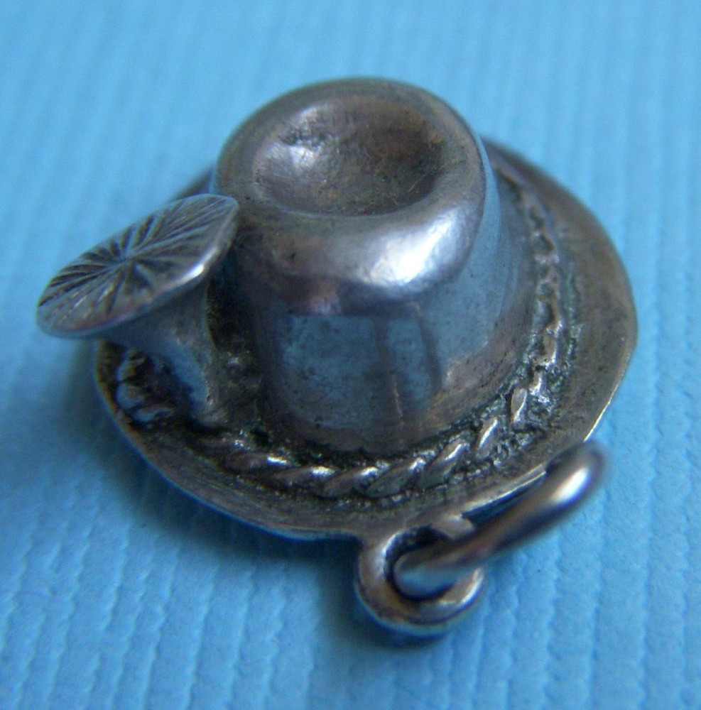 Vintage alpine hat silver charm