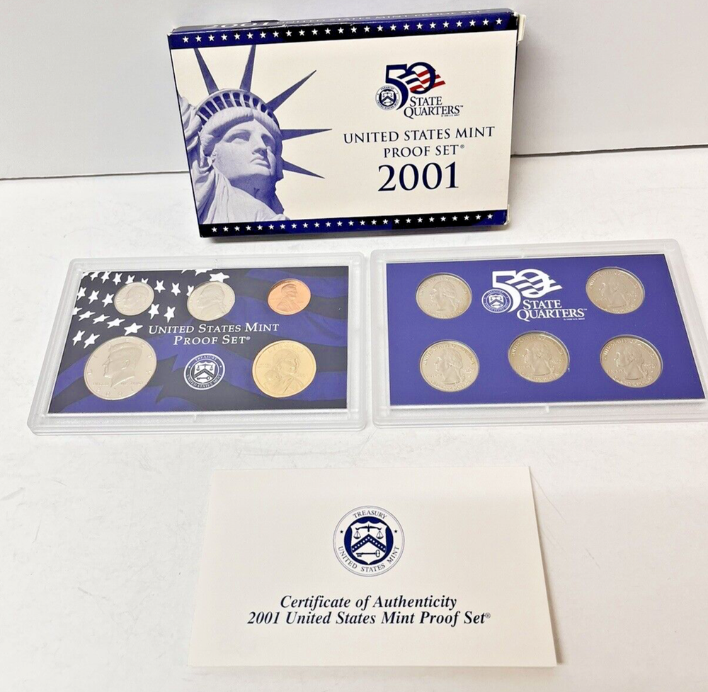Proof Set Lot 1999 - 2000 - 2001 Consecutive Years Gift Idea Coin Collection ML