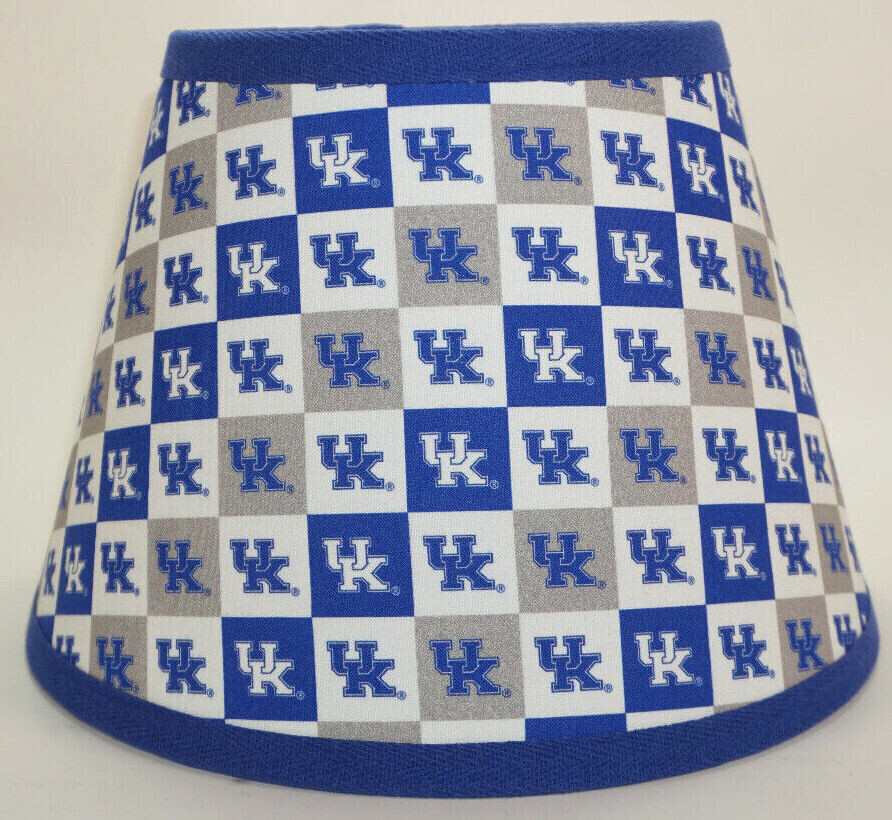 Kentucky Wildcats NCAA Checkered Fabric Sports Lamp Shade Lampshade Handmade