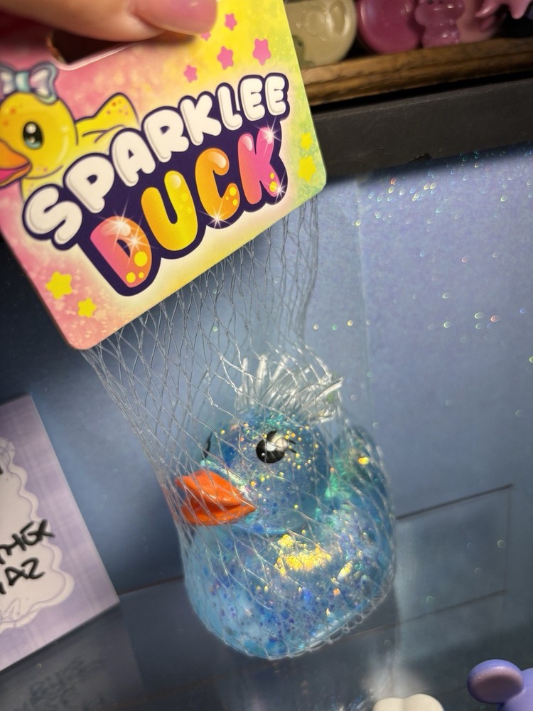 Curiosities Sparklee Duck Glitter squishy Blue