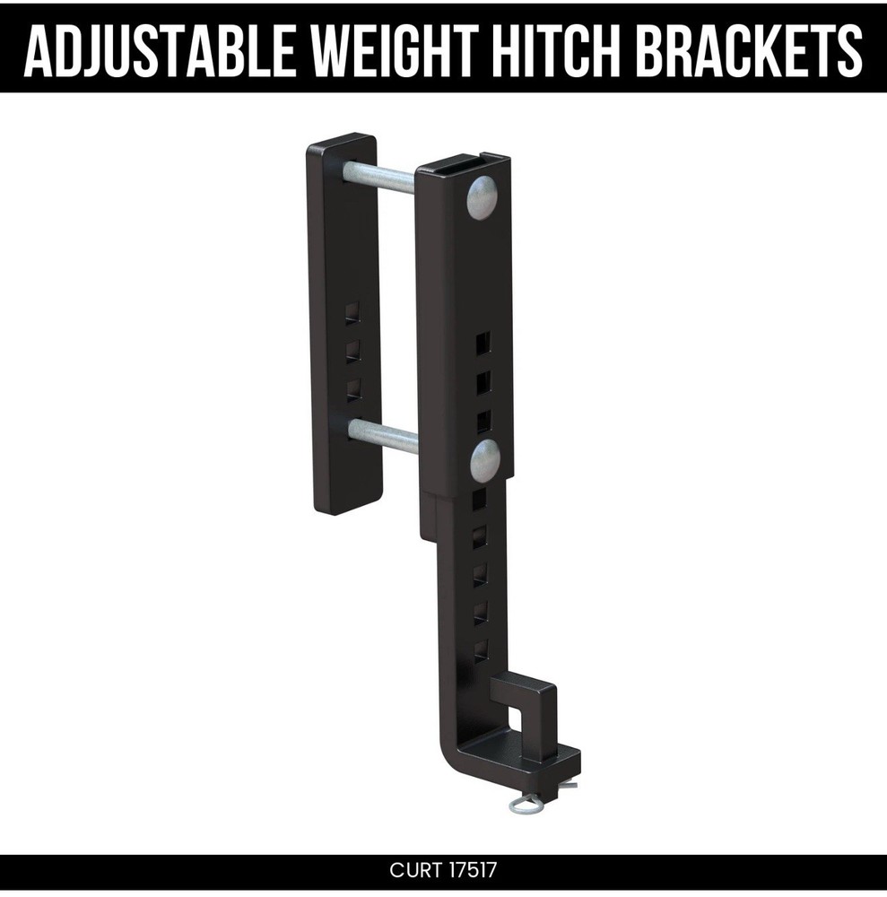 CURT Adjustable Hitch Brackets 6 Inch Frames TruTrack Weight Distribution 17517