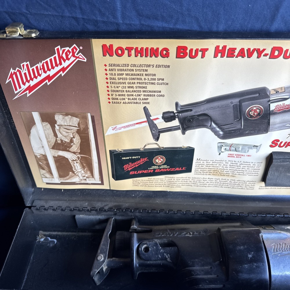 Milwaukee Tools 75th Anniversary Limited Edition Super Sawzall