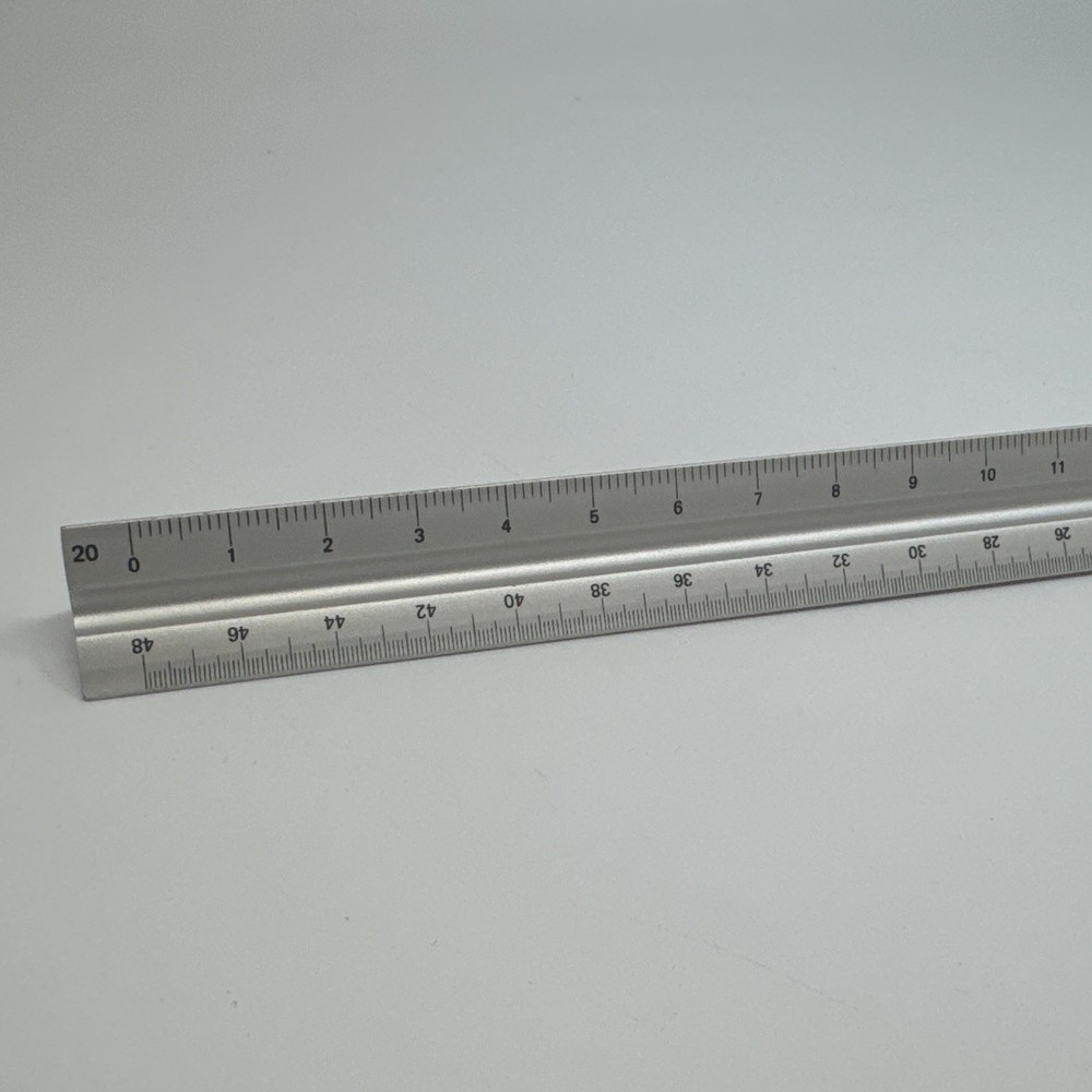 Alumicolor 12" Engineer Solid Drafting Scale Code 123 - EXC COND