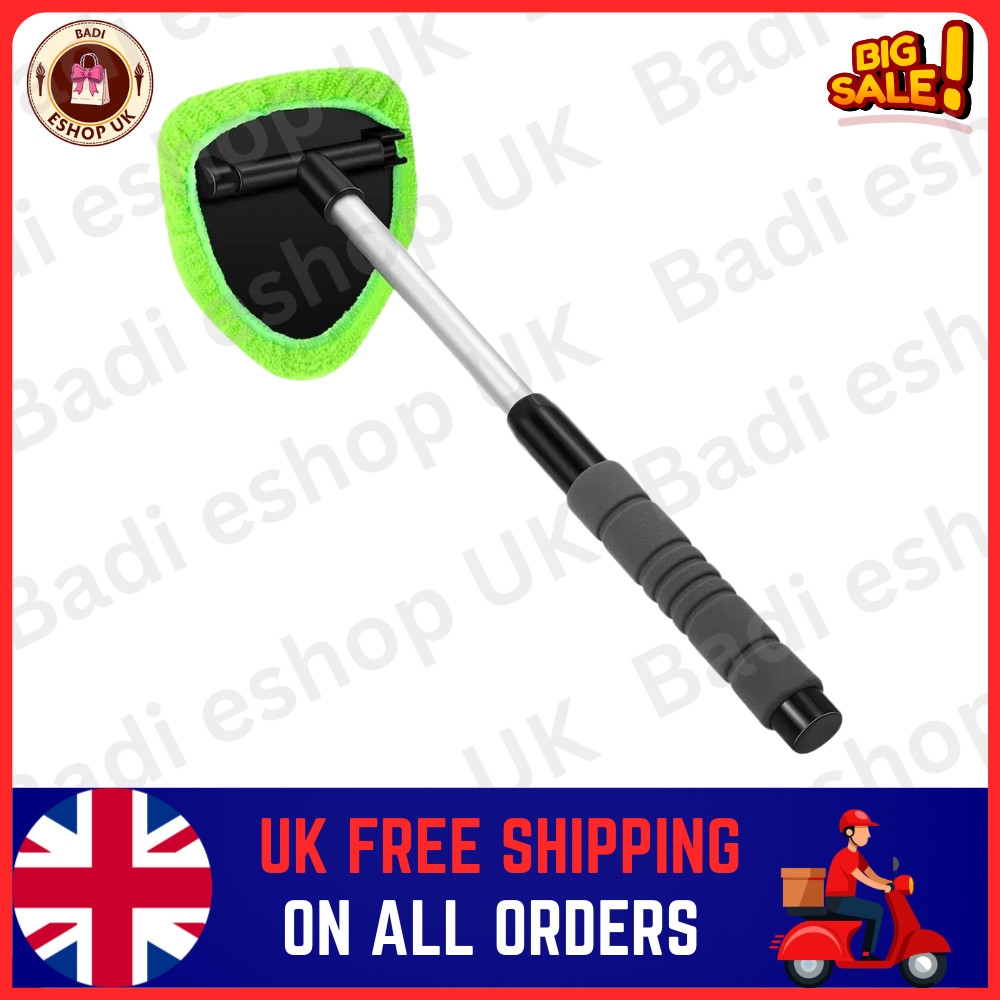 1 Pc Telescopic Car Window Cleaner Extendable Microfibre Windshield Brush Tool