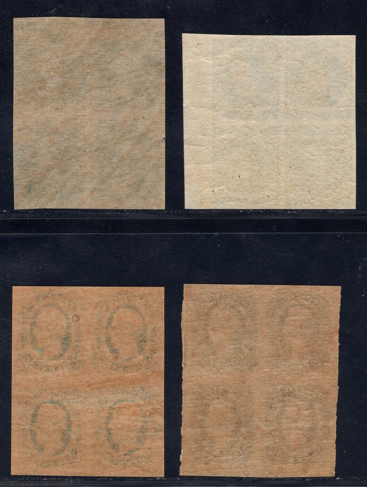 MOMEN: US STAMPS CSA #6, 11, 11c, 12 IMPERF BLOCKS MINT OG NH VF LOT #89312