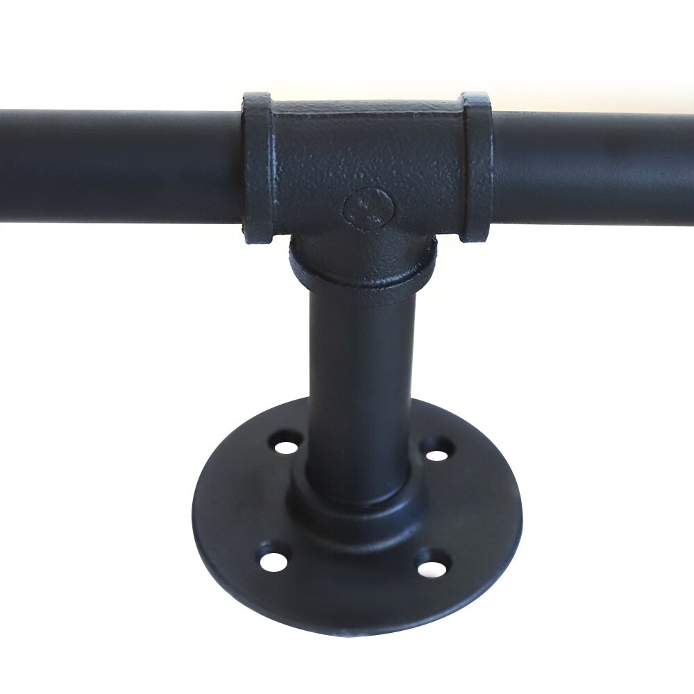 6Tier Shelf Industrial Bracket Rustic Iron Pipe Wall-Mounted Floating Rack Shelf