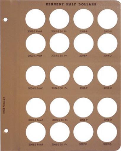Dansco Album For US Kennedy Half Dollar Coin + Proofs 1964-2011 Model 8166 New