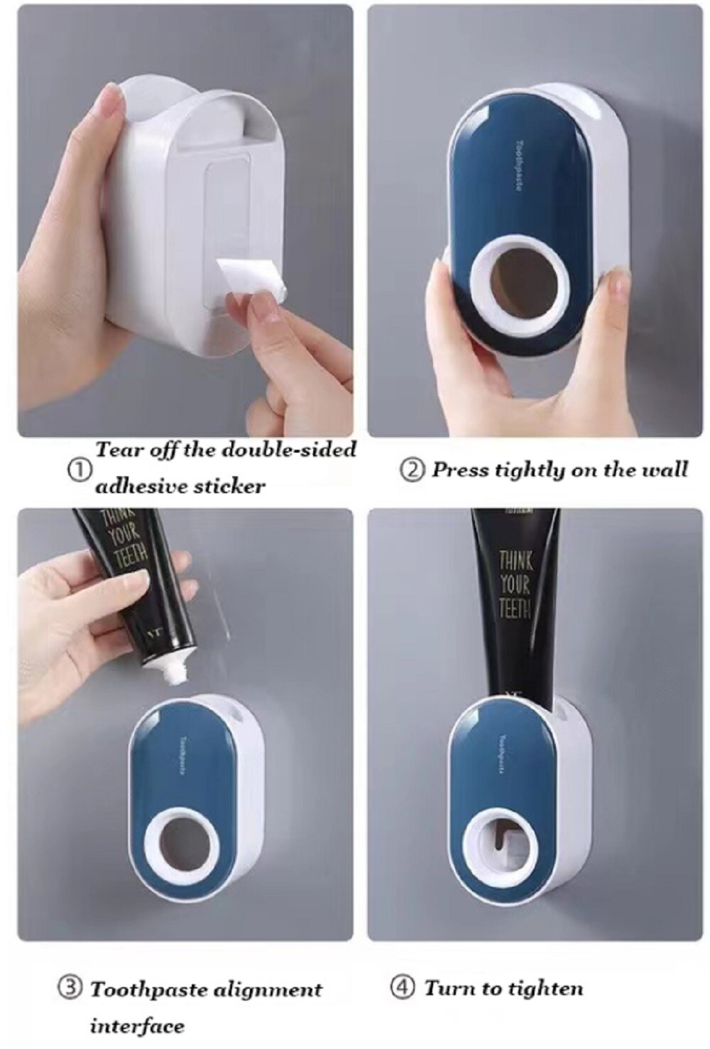 Wall Mounted Automatic Toothpaste Dispenser Bathroom Holder