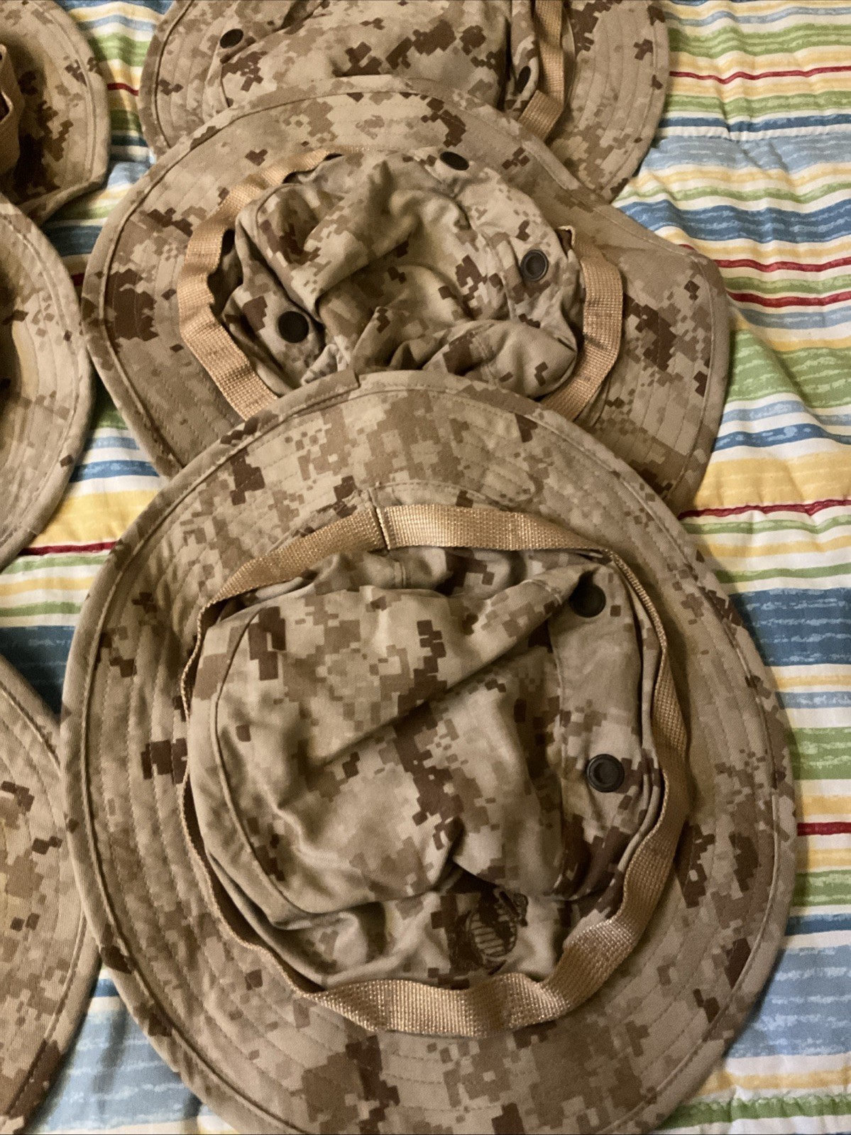 NEW USMC Desert MARPAT Boonie Hat SUN COVER size Large Lot (7)