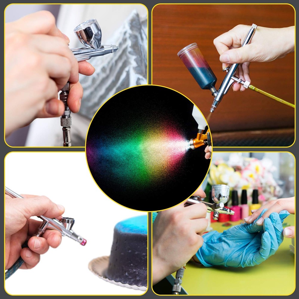 Airbrush Quick Release Coupling Adapter Kit Spray Gun Disconnect Set...