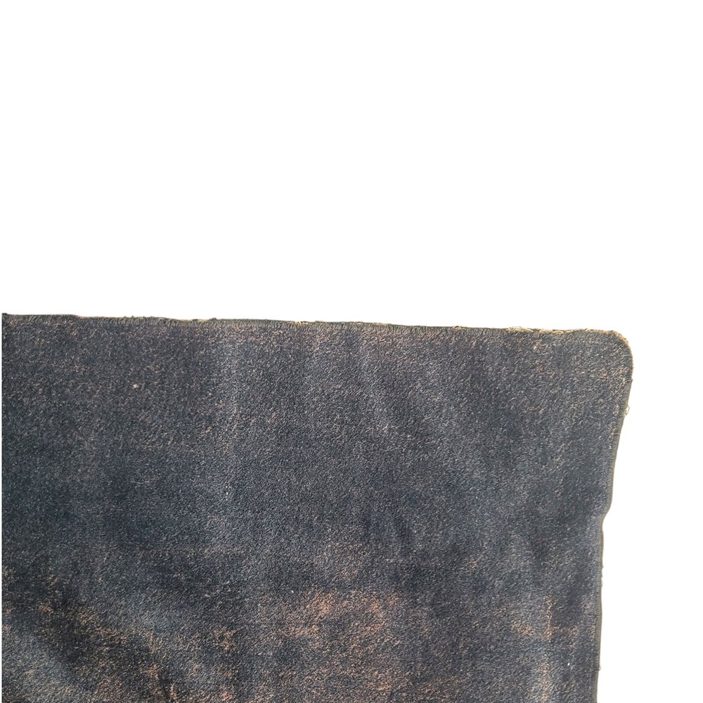 Antique Wool Blanket Wheat Design Brown & Black 86x61 Primitive Decor