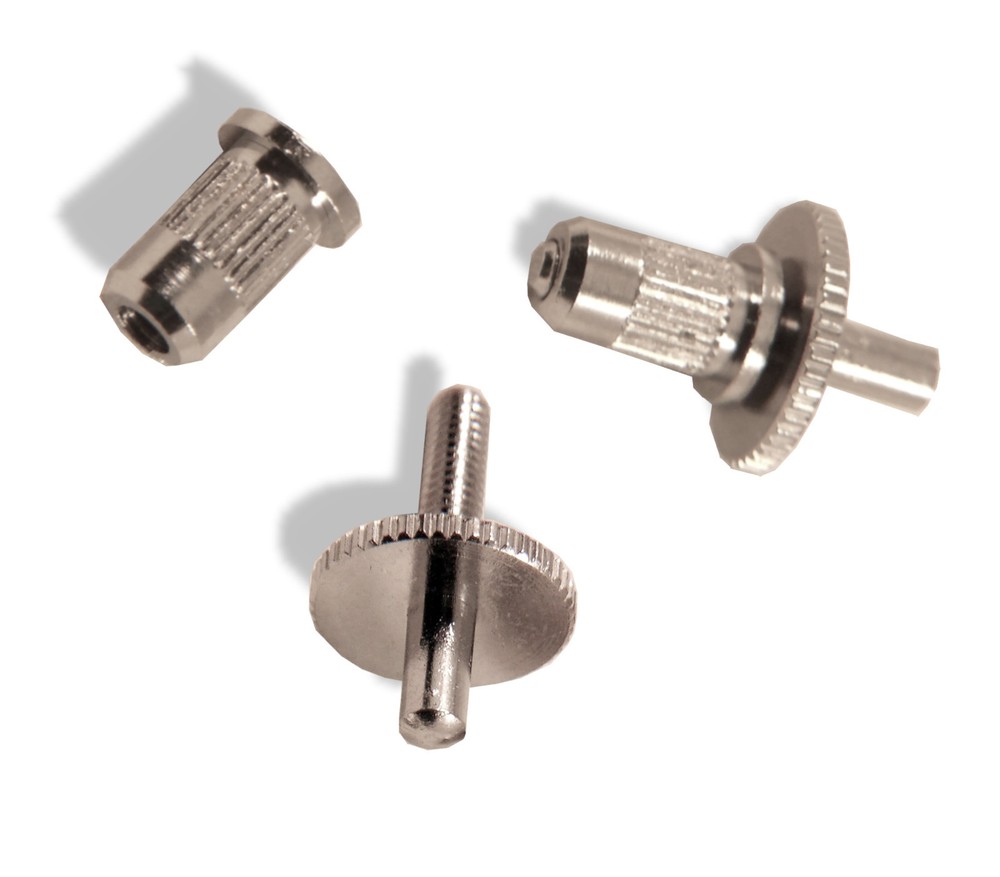 Bridge Thumbwheel set with bushing Chrome, 080670CH