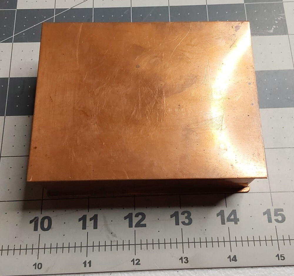 Copper Hand Wrought Box by E S Harrington