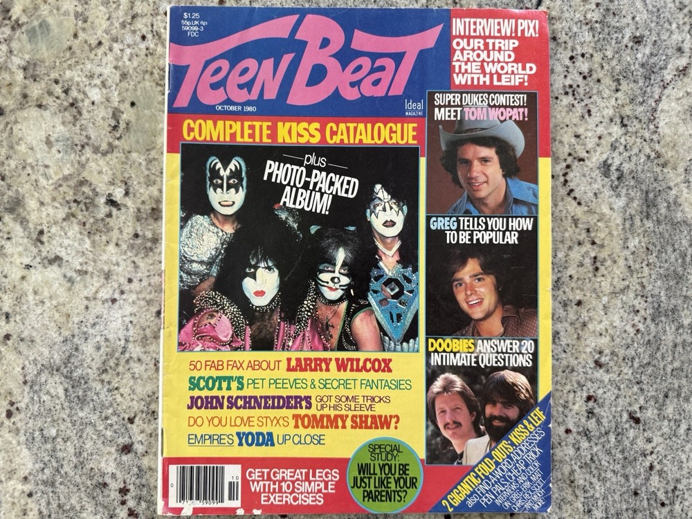 KISS 1980 TEEN BEAT KISS MAGAZINE GENE PAUL ACE PETER AUCOIN VINTAGE MEGA RARE