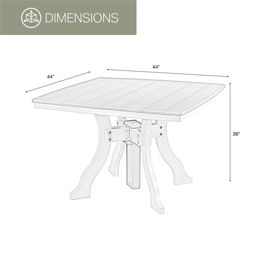 Dining Height Square Table in Cedar/Black