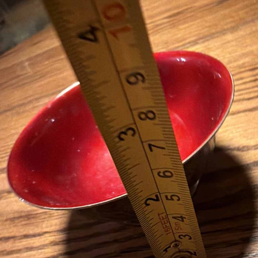 Reed & Barton #101 Silver-Plated Bowl, Red