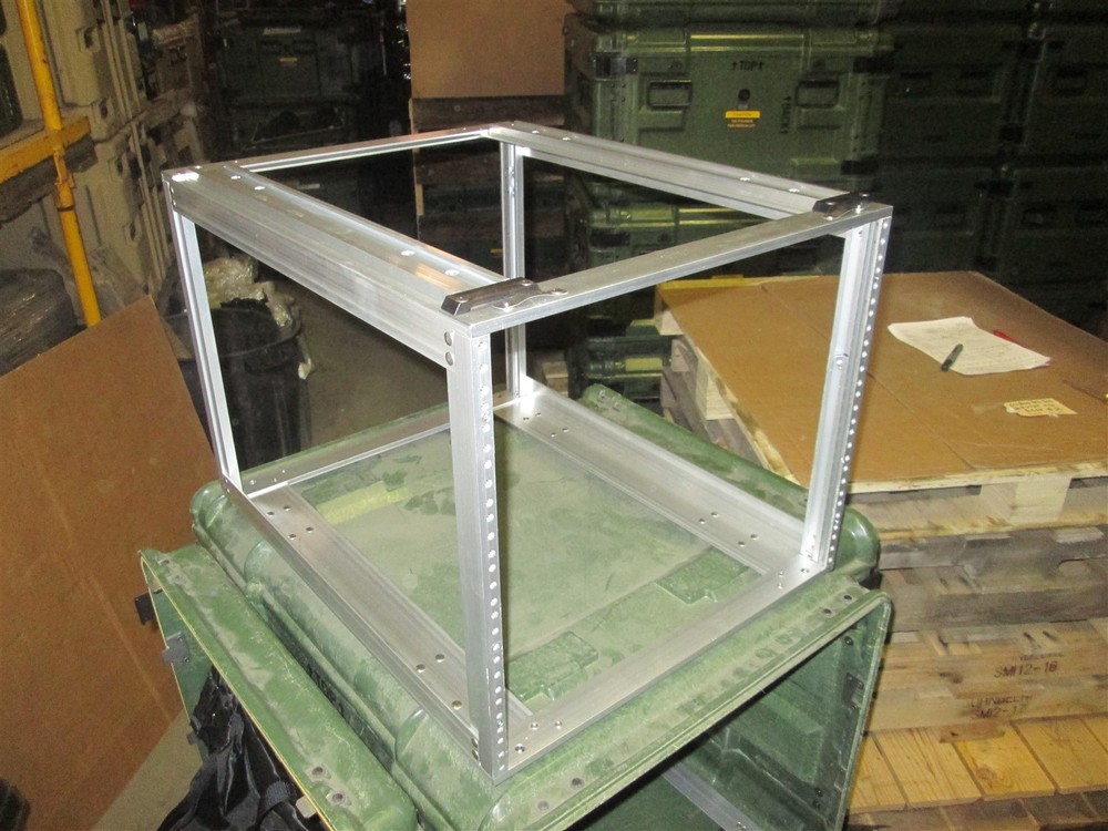 Rackmount 09U x24 Slide Out General Dynamics Composite Shock Mount Rack Case C